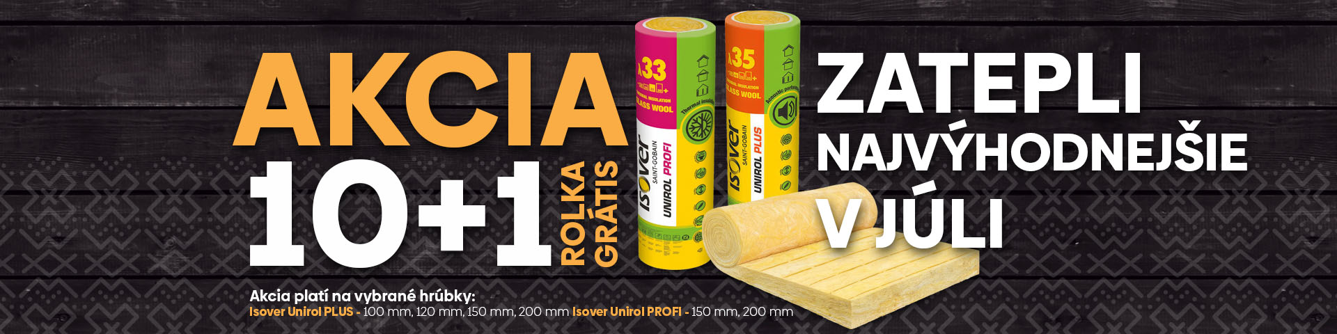 Isover AKCIA 10+1 rolka grátis